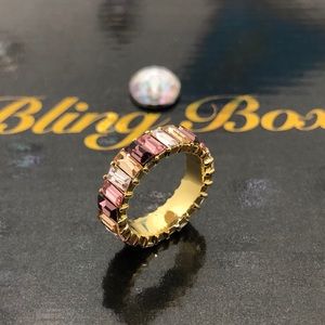 BLING💎BOX 14k Gold Plate Eternity Rhinestone Ring